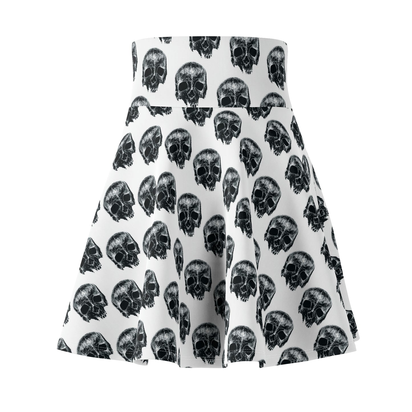 Sketchy Flowy Skull Skirt