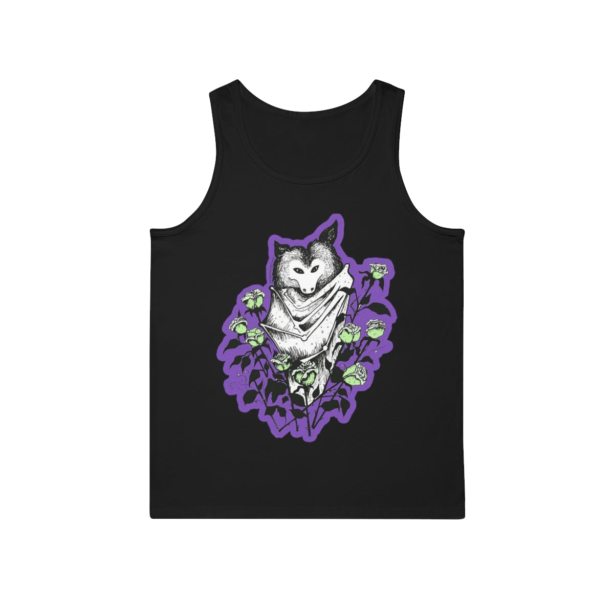 "Blue Batty" Illustration by Kelly Kresconko Softstyle™ Tank Top