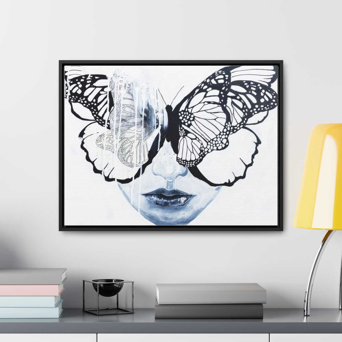 "Butterfly Eyes" Painting by Kelly Kresconko PRINT on Gallery Canvas Wraps, Horizontal Frame