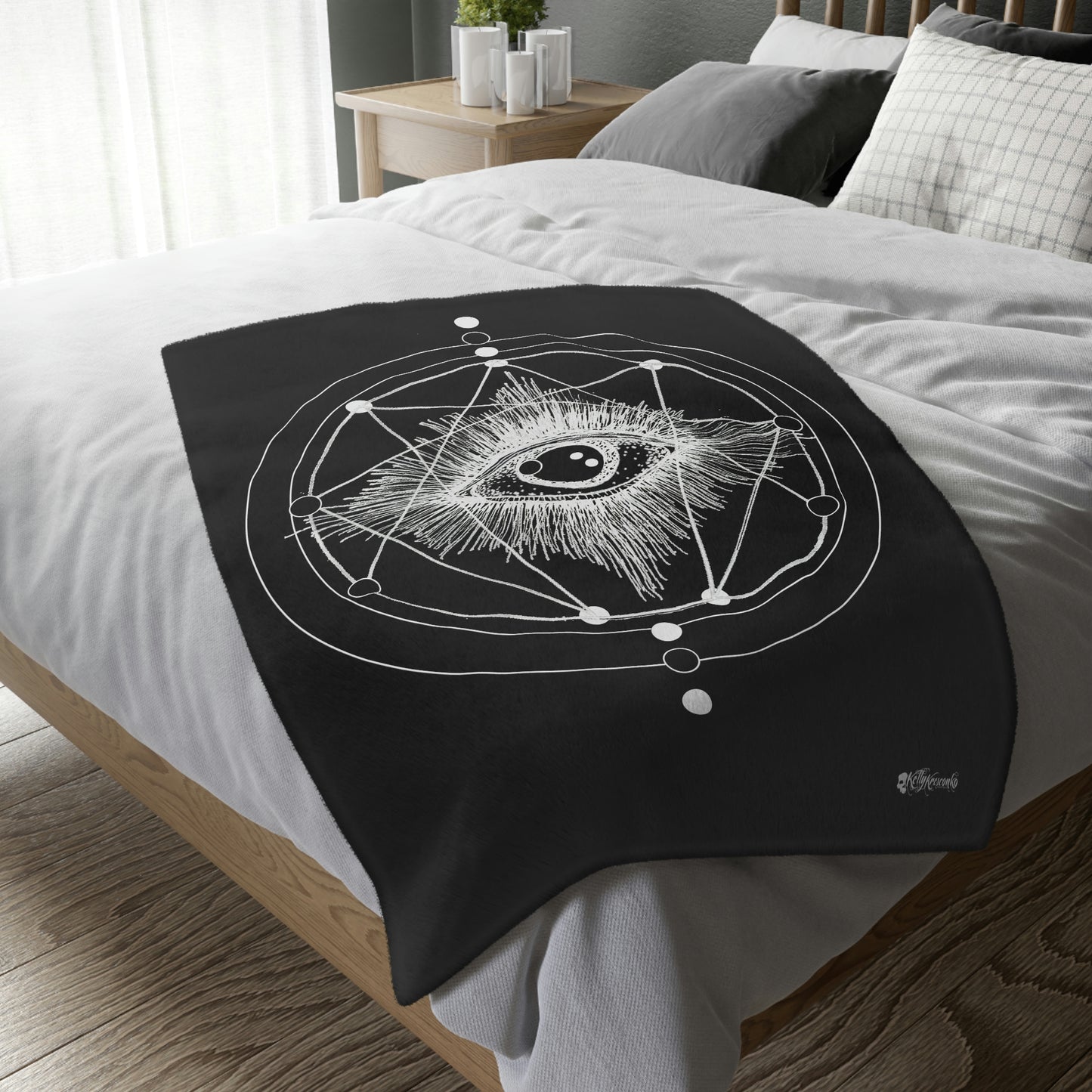 "Enlightenment" Velveteen Minky Blanket (Two-sided print)