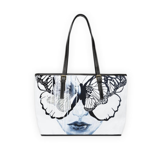 "Butterfly Eyes" Painting by Kelly Kresconko PU Leather Shoulder Bag