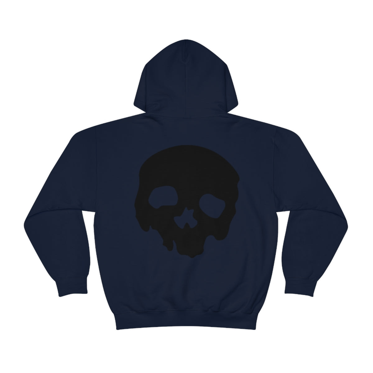 LUXE GOTH BASICS Black Skull Hoodie (Unisex)