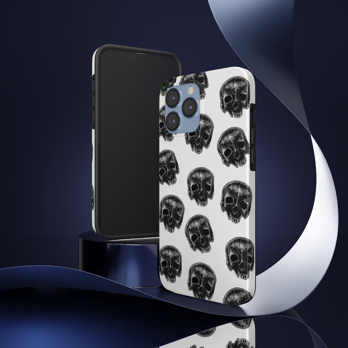 Skull Illustration by Kelly Kresconko Phone Case