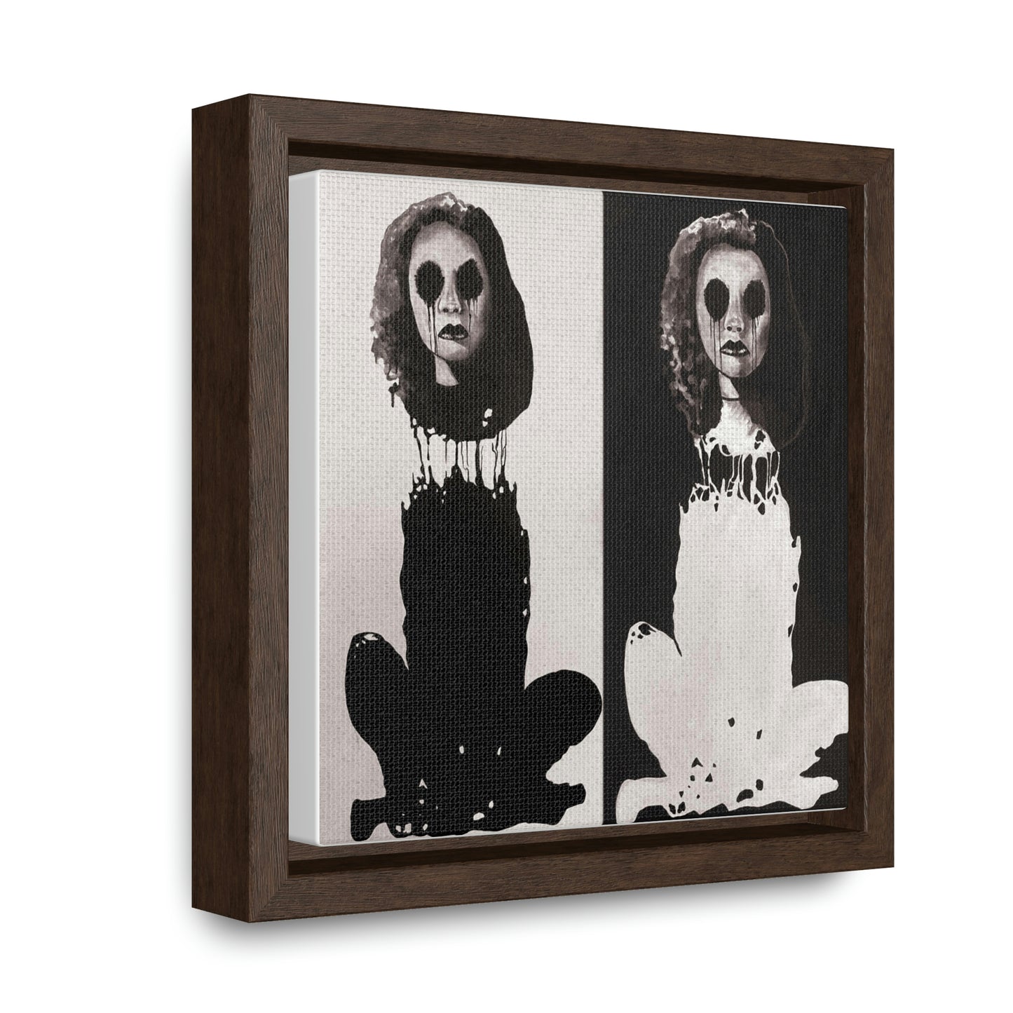 "Melancholy Felines" by Kelly Kresconko Gallery Canvas Wrapped, Square Frame