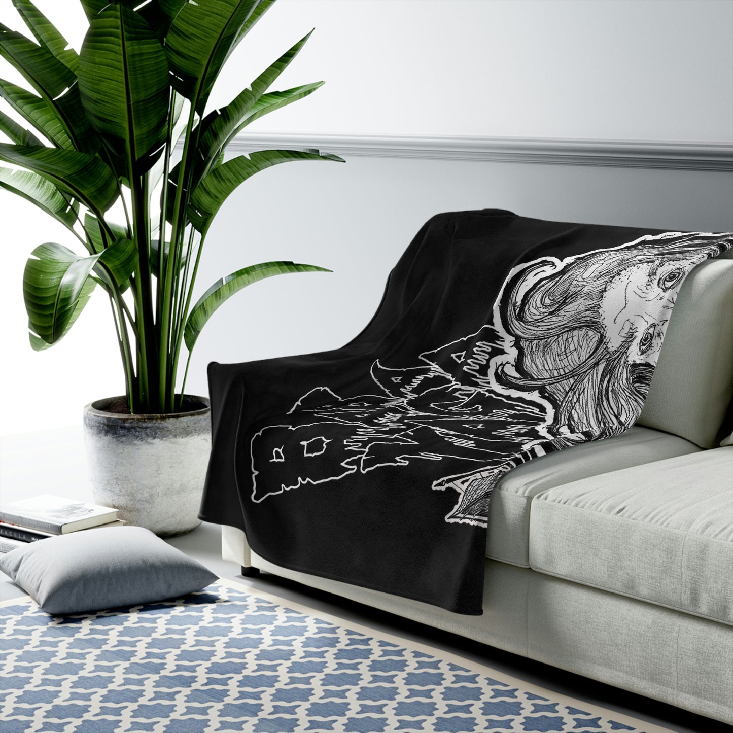 Baba Yaga Velveteen Plush Blanket