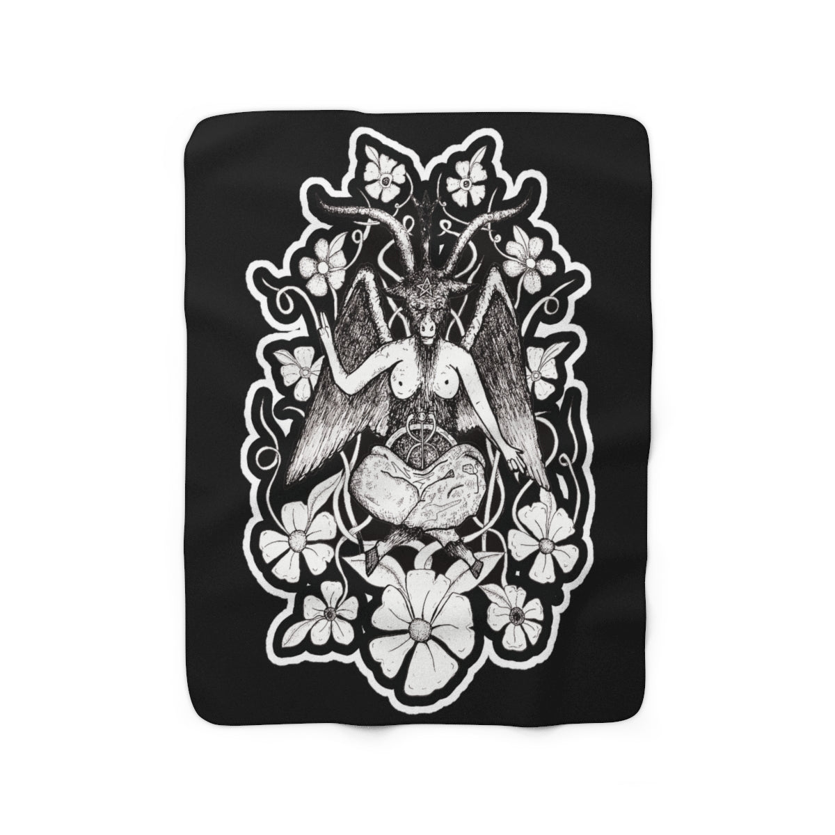 Baphomet Sherpa Fleece Blanket
