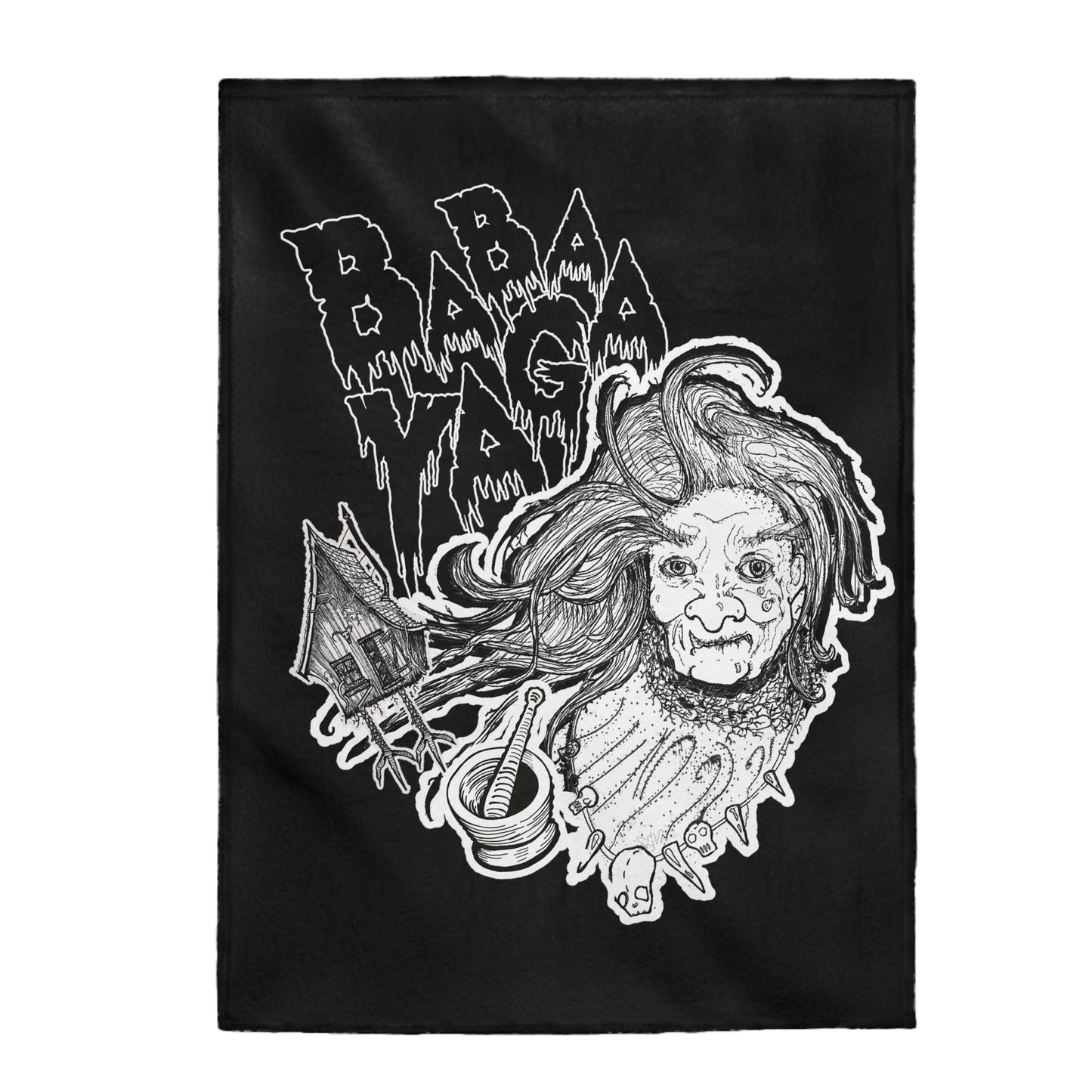 Baba Yaga Velveteen Plush Blanket