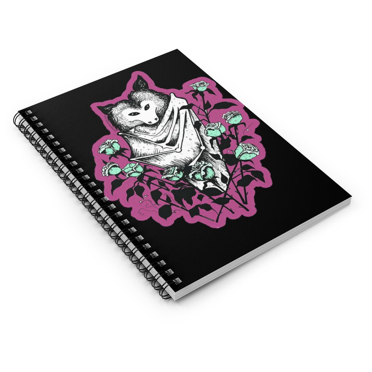 Illustrated Batty Spiral Notebook - Ruled Line