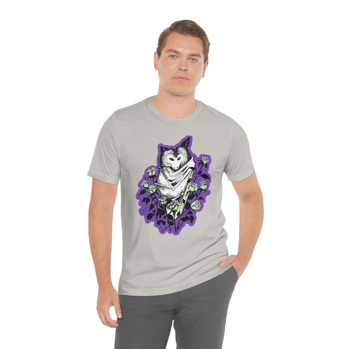 "Blue Batty" Illustration by Kelly Kresconko Unisex Jersey Short Sleeve Tee