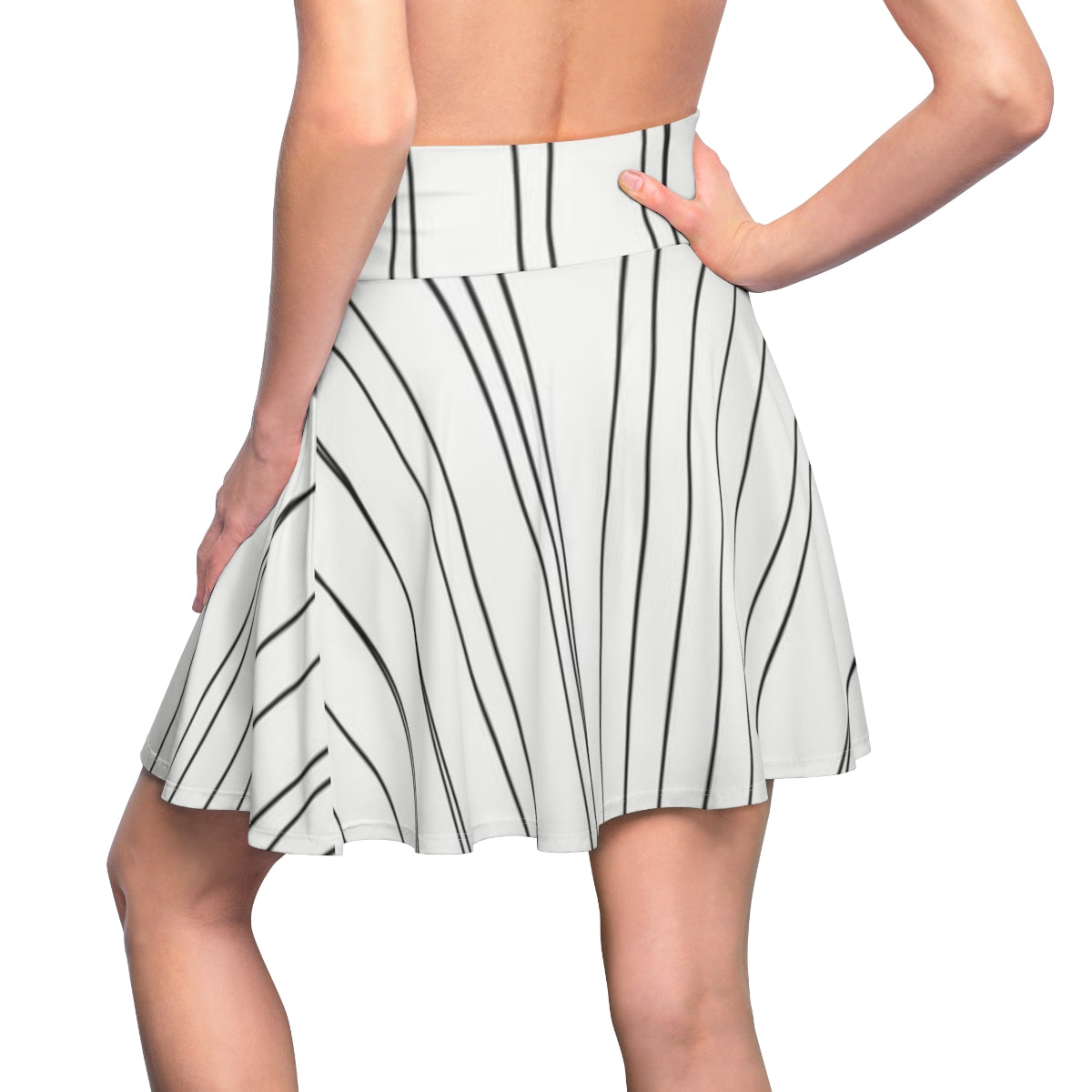Sketchy Lines Skater Skirt