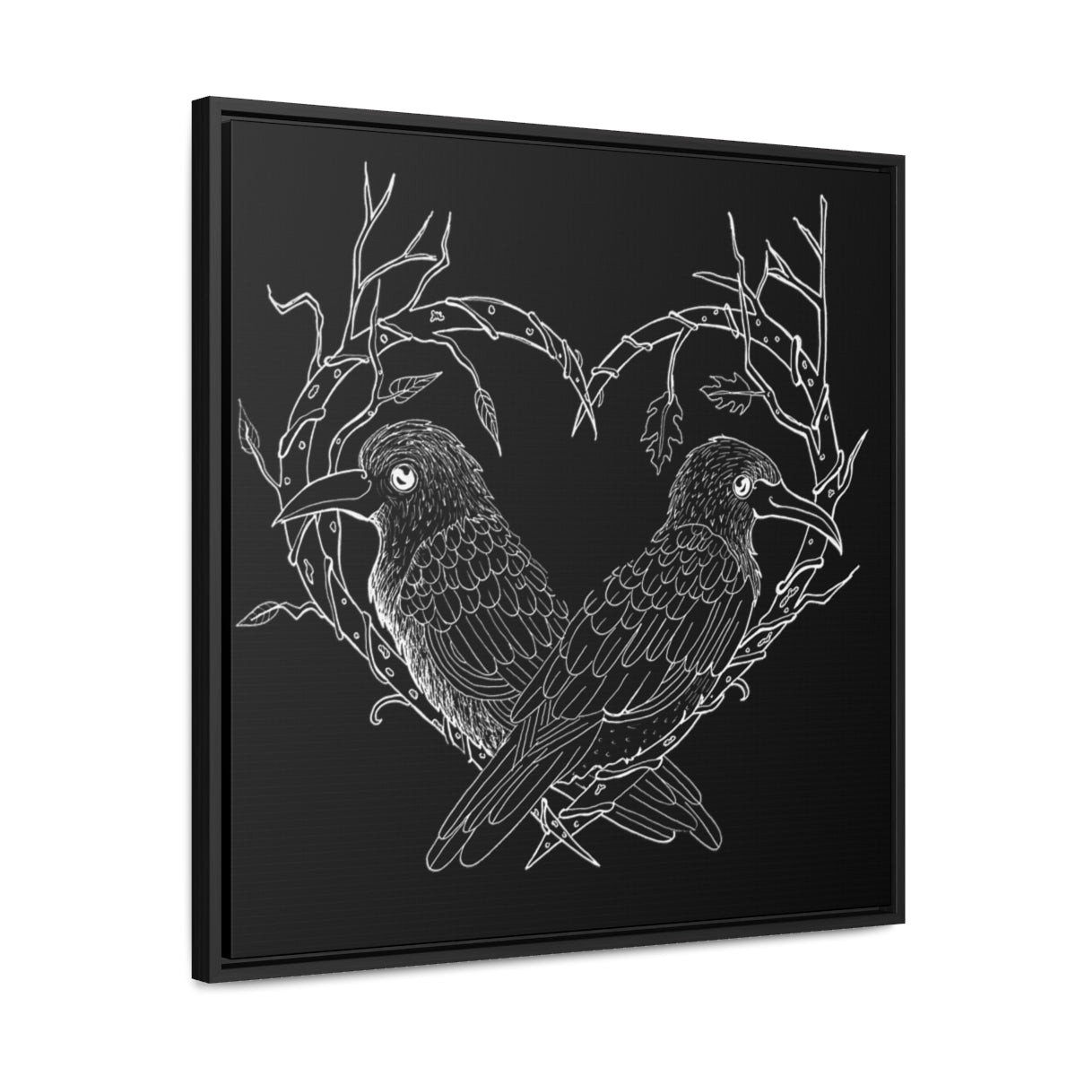 Odin's Ravens Gallery Canvas Wraps, Square Frame