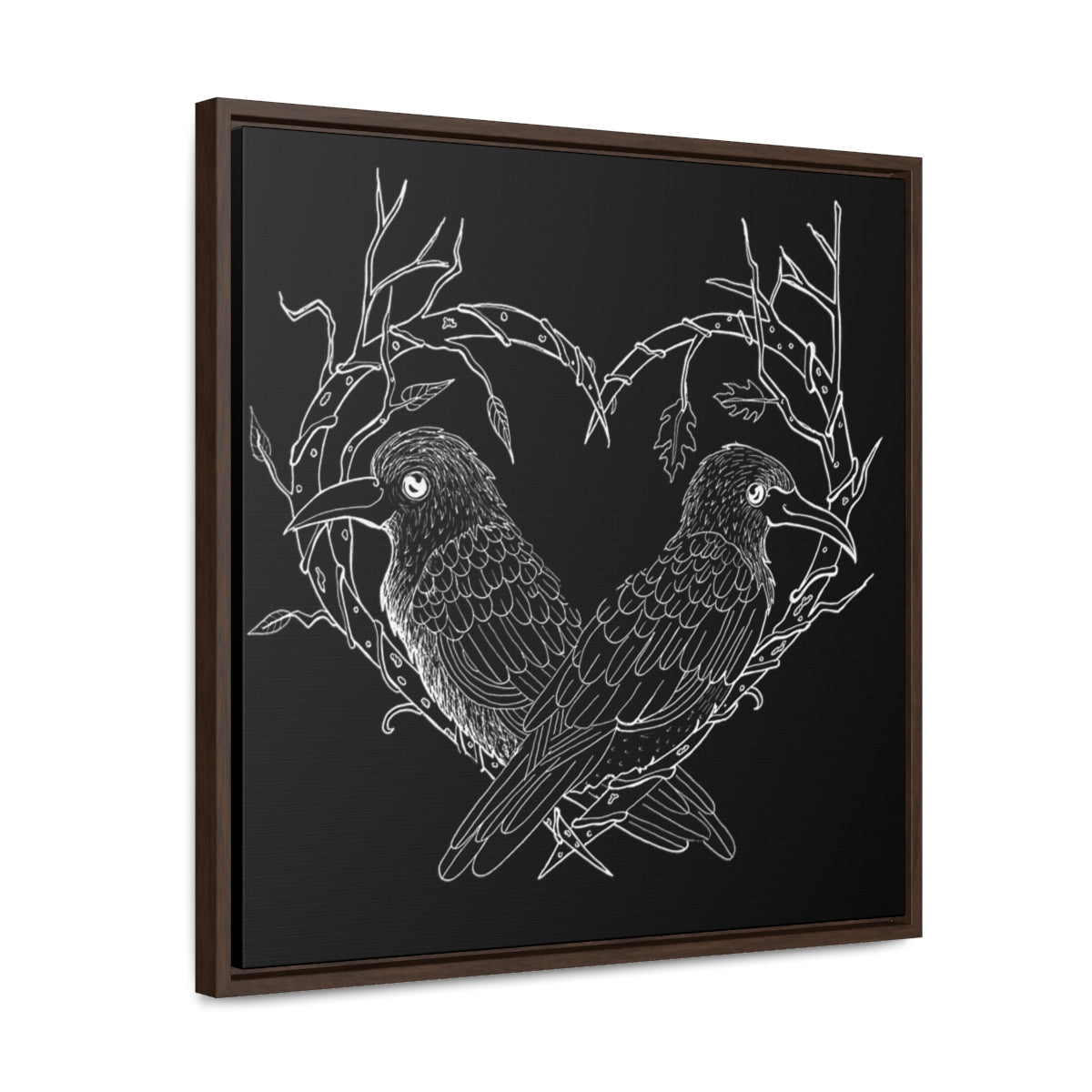 Odin's Ravens Gallery Canvas Wraps, Square Frame