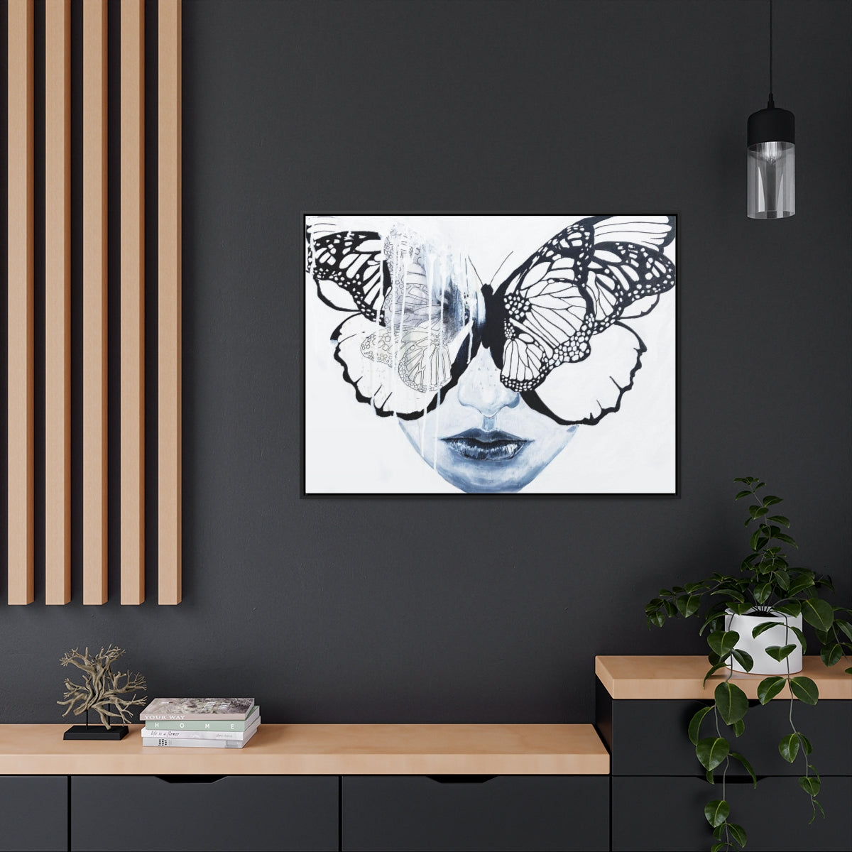 "Butterfly Eyes" Painting by Kelly Kresconko PRINT on Gallery Canvas Wraps, Horizontal Frame