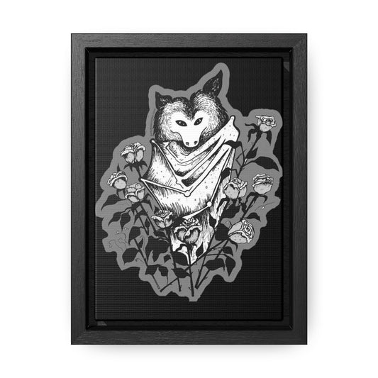 Batty Illustration by Kelly Kresconko, Canvas Wrapped, Vertical Frame