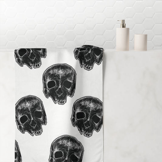 Sketchy Skull Mink-Cotton Towel