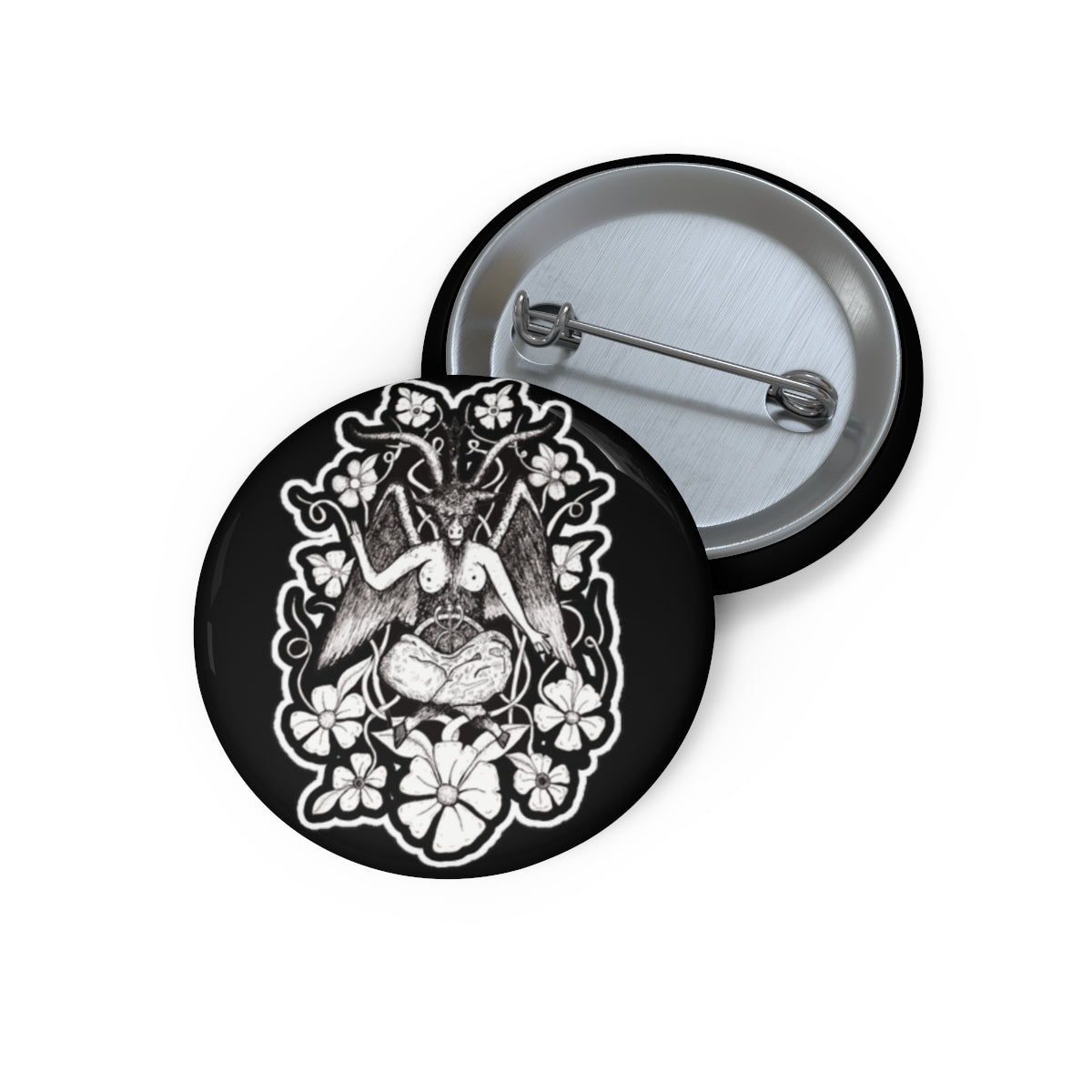 Baphomet Custom Pin Buttons