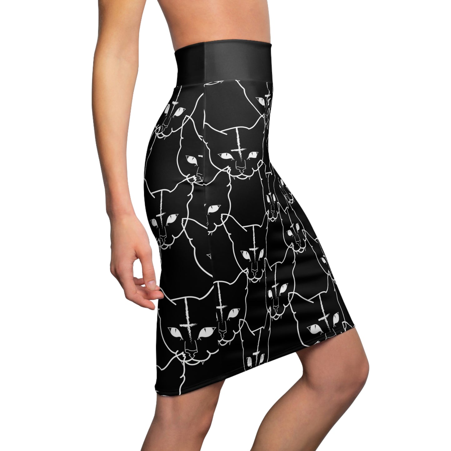 Hell Cat Pencil Skirt