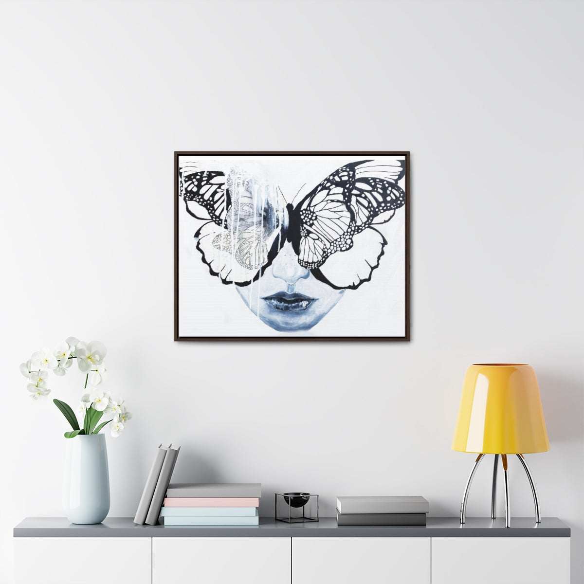 "Butterfly Eyes" Painting by Kelly Kresconko PRINT on Gallery Canvas Wraps, Horizontal Frame