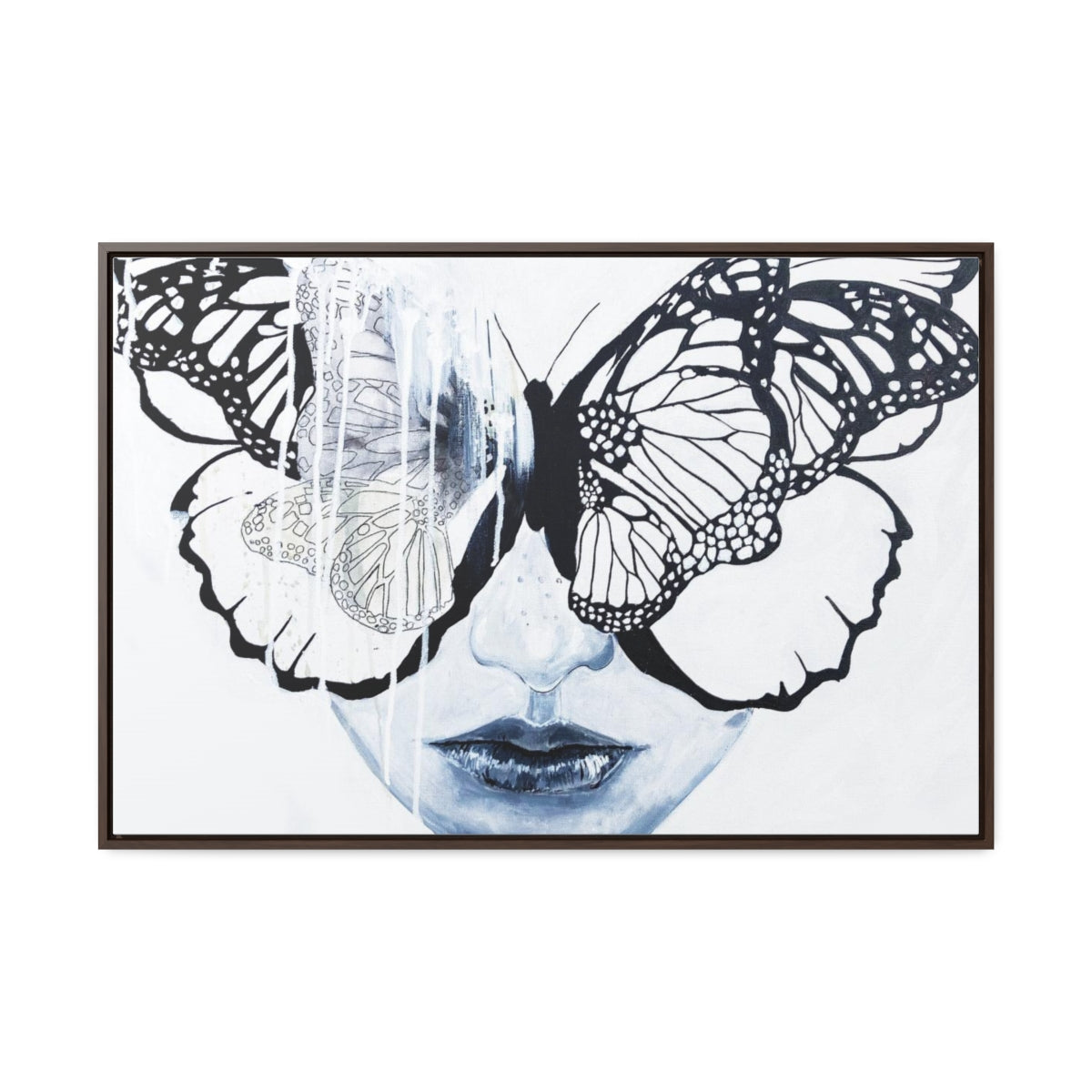 "Butterfly Eyes" Painting by Kelly Kresconko PRINT on Gallery Canvas Wraps, Horizontal Frame