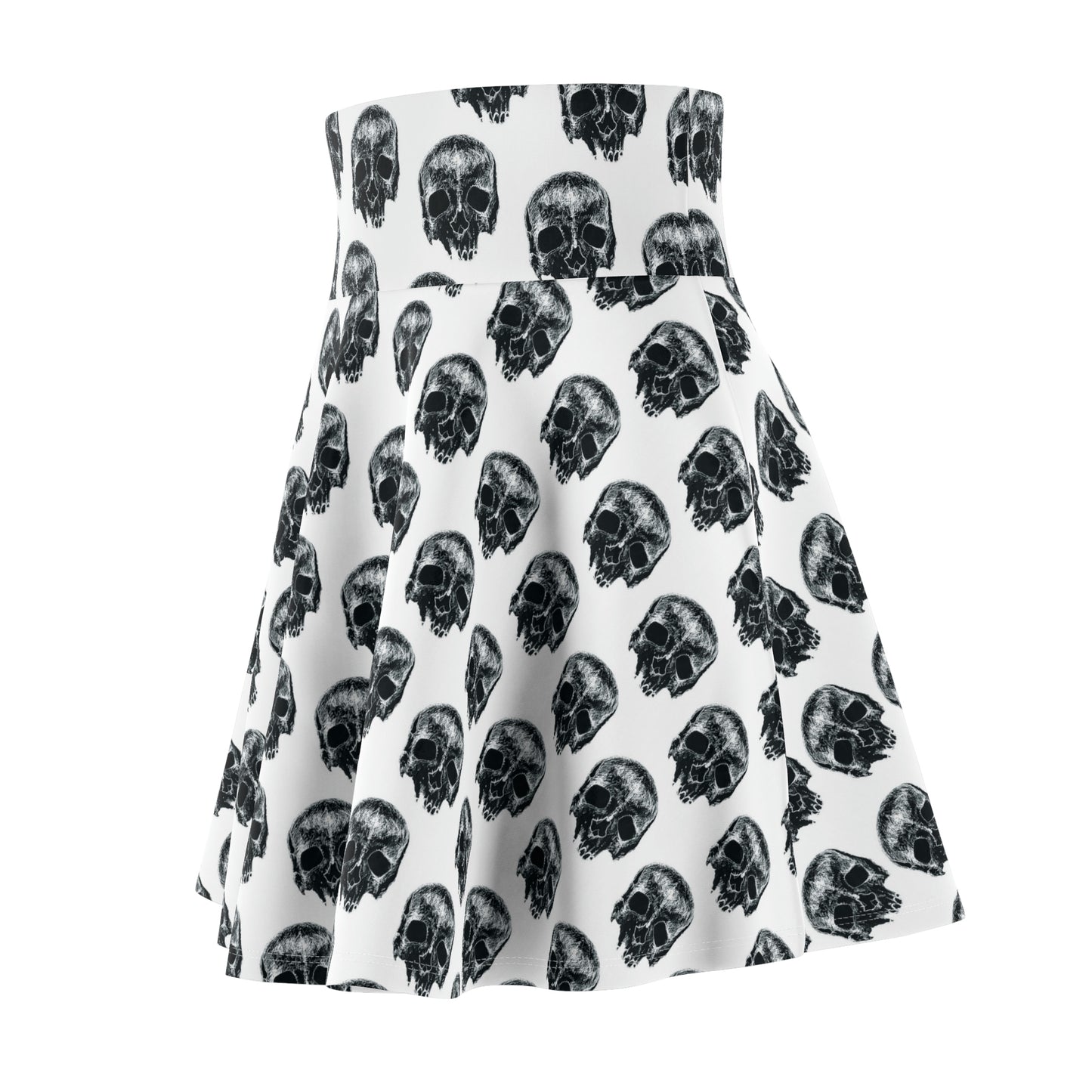 Sketchy Flowy Skull Skirt