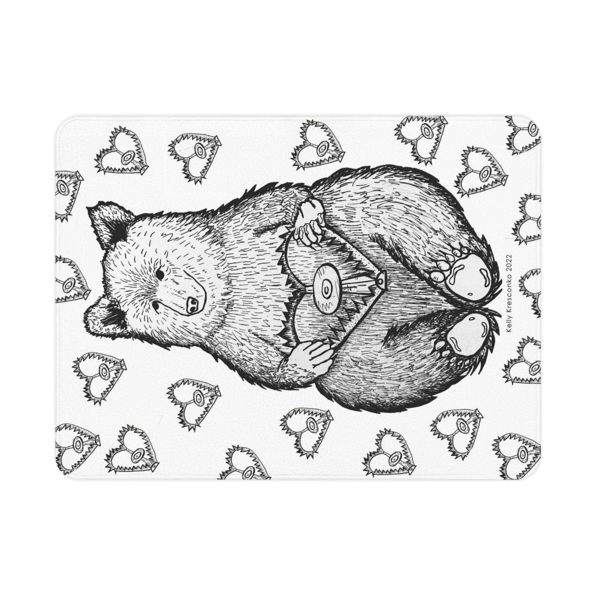 Toddler Blanket Kelly Kresconko Bear Love with a Twist