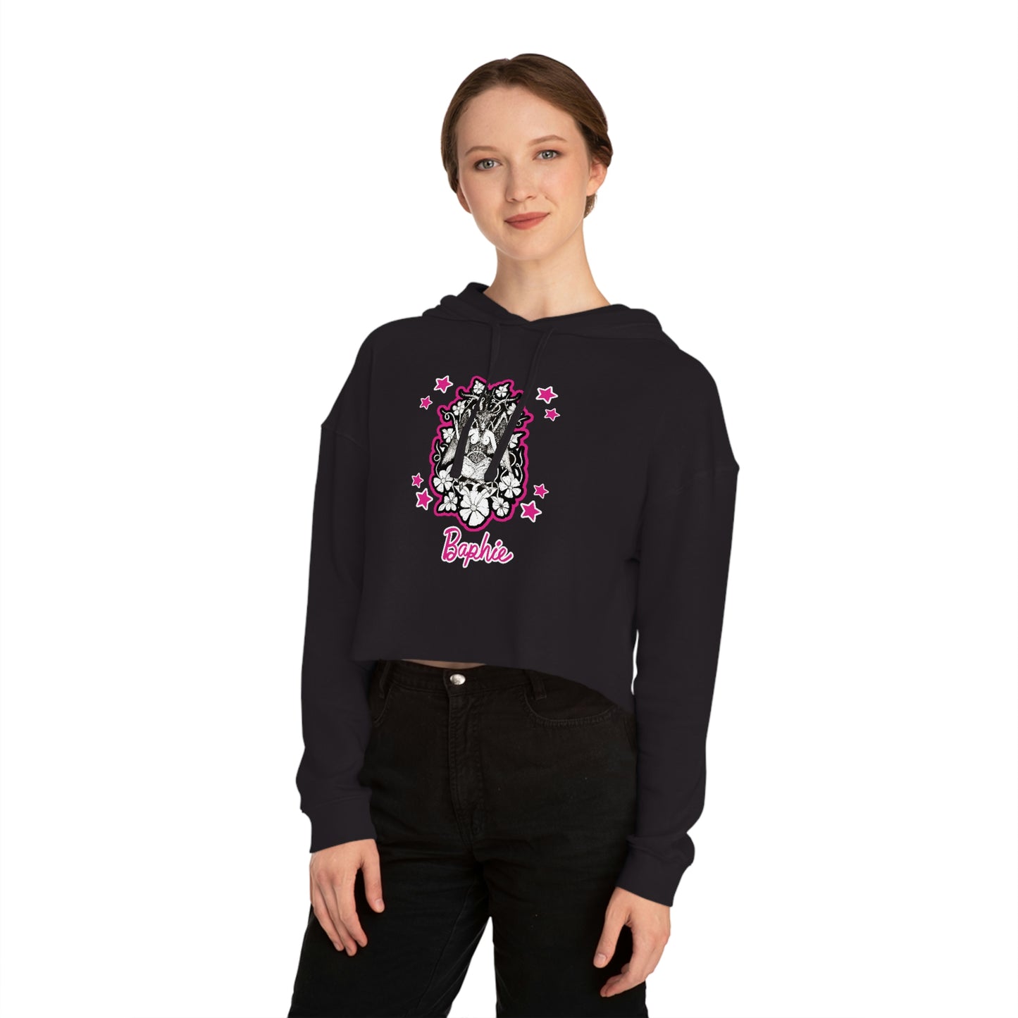 Baphie Cropped Hooded Sweatshirt