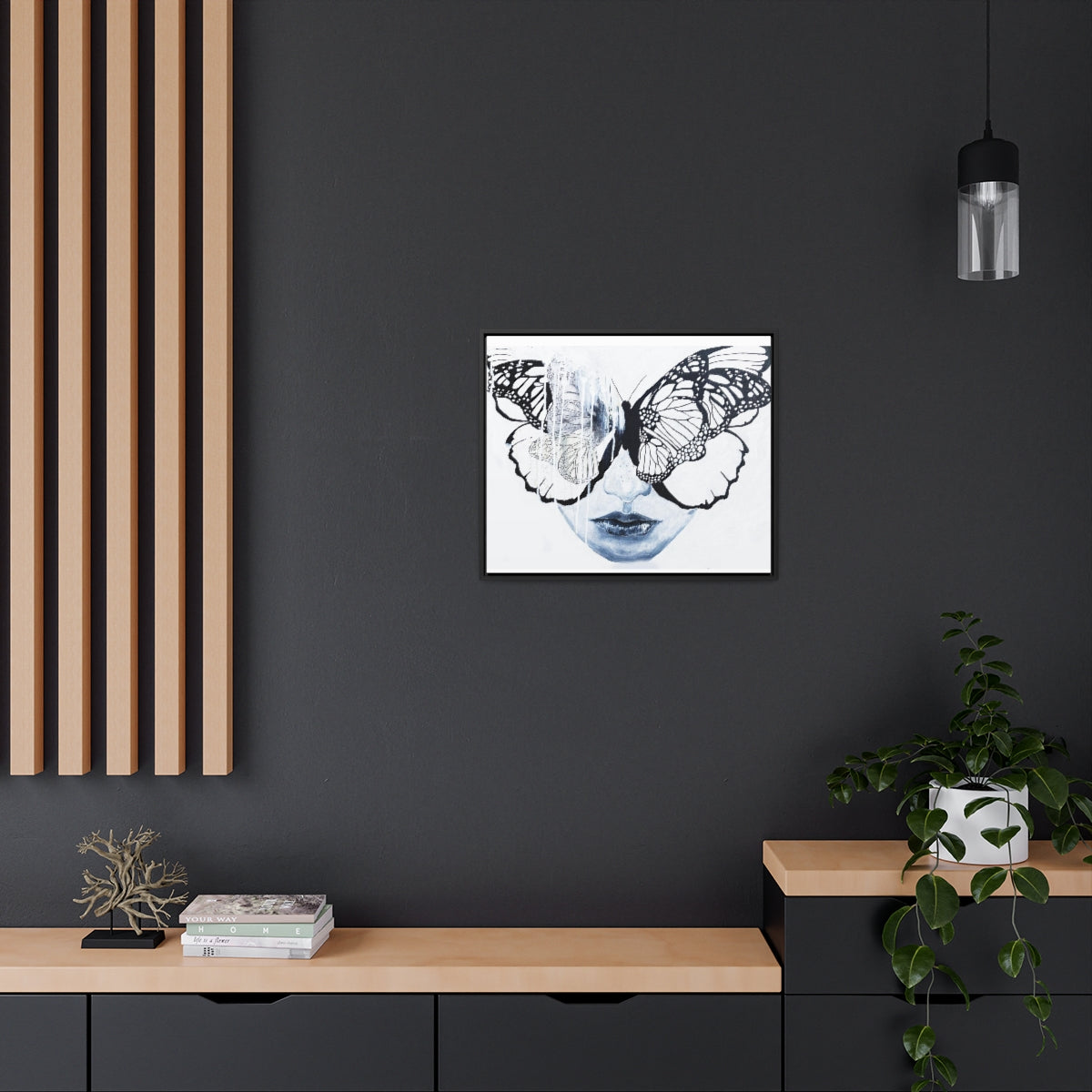 "Butterfly Eyes" Painting by Kelly Kresconko PRINT on Gallery Canvas Wraps, Horizontal Frame
