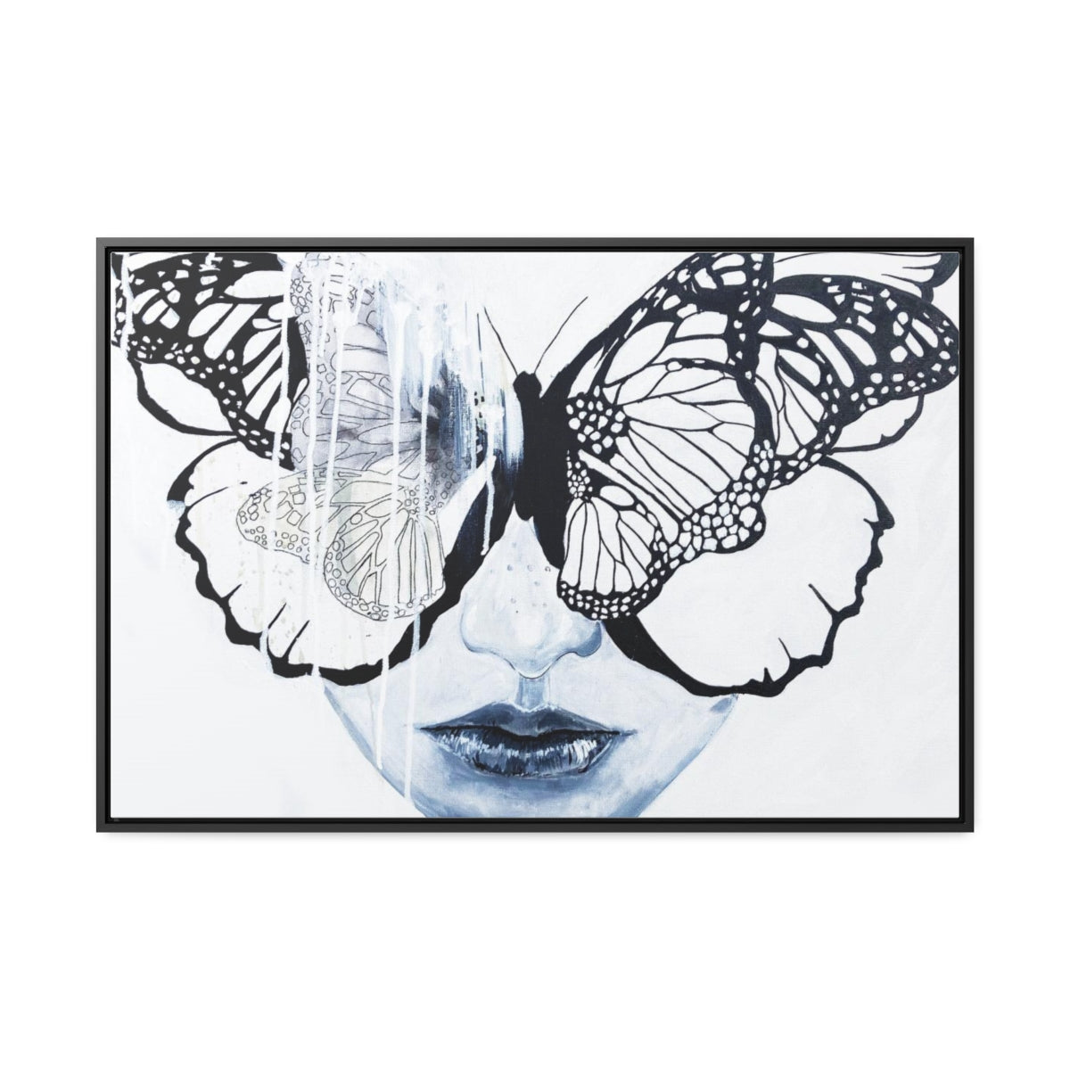 "Butterfly Eyes" Painting by Kelly Kresconko PRINT on Gallery Canvas Wraps, Horizontal Frame