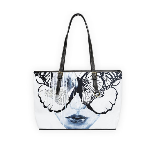 "Butterfly Eyes" Painting by Kelly Kresconko PU Leather Shoulder Bag