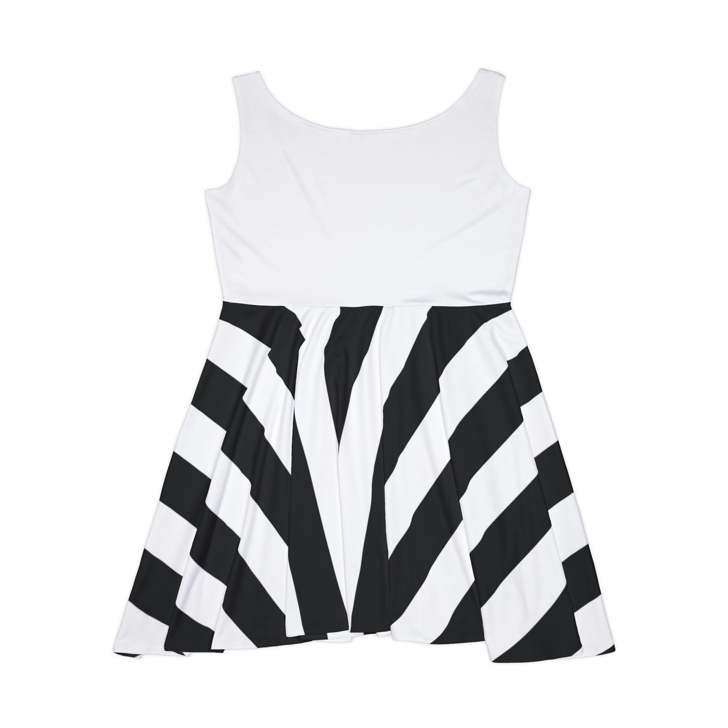 Hell Cat with Stripes Flowy Midi Dress