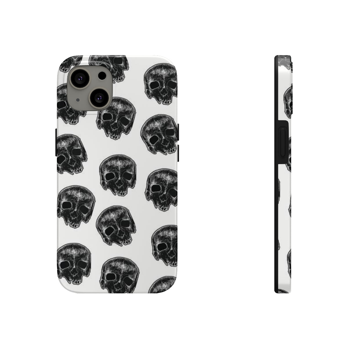 Skull Illustration by Kelly Kresconko Phone Case