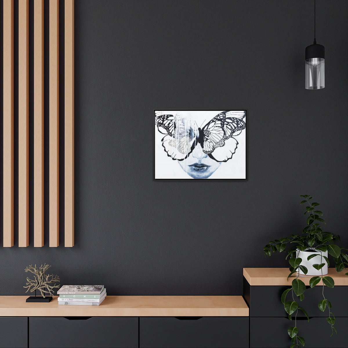 "Butterfly Eyes" Painting by Kelly Kresconko PRINT on Gallery Canvas Wraps, Horizontal Frame
