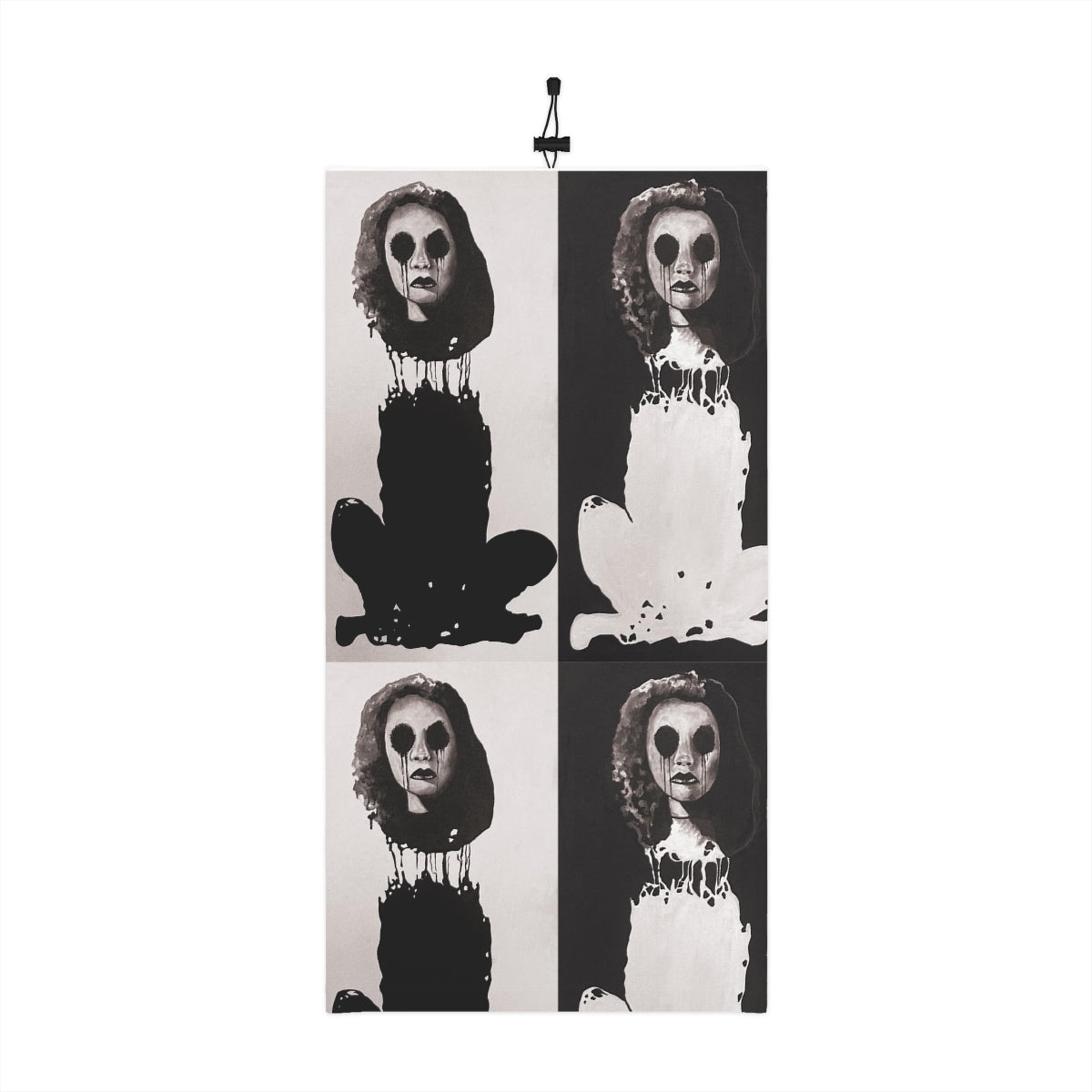 "Melancholy Felines" by Kelly Kresconko Winter Neck Gaiter With Drawstring