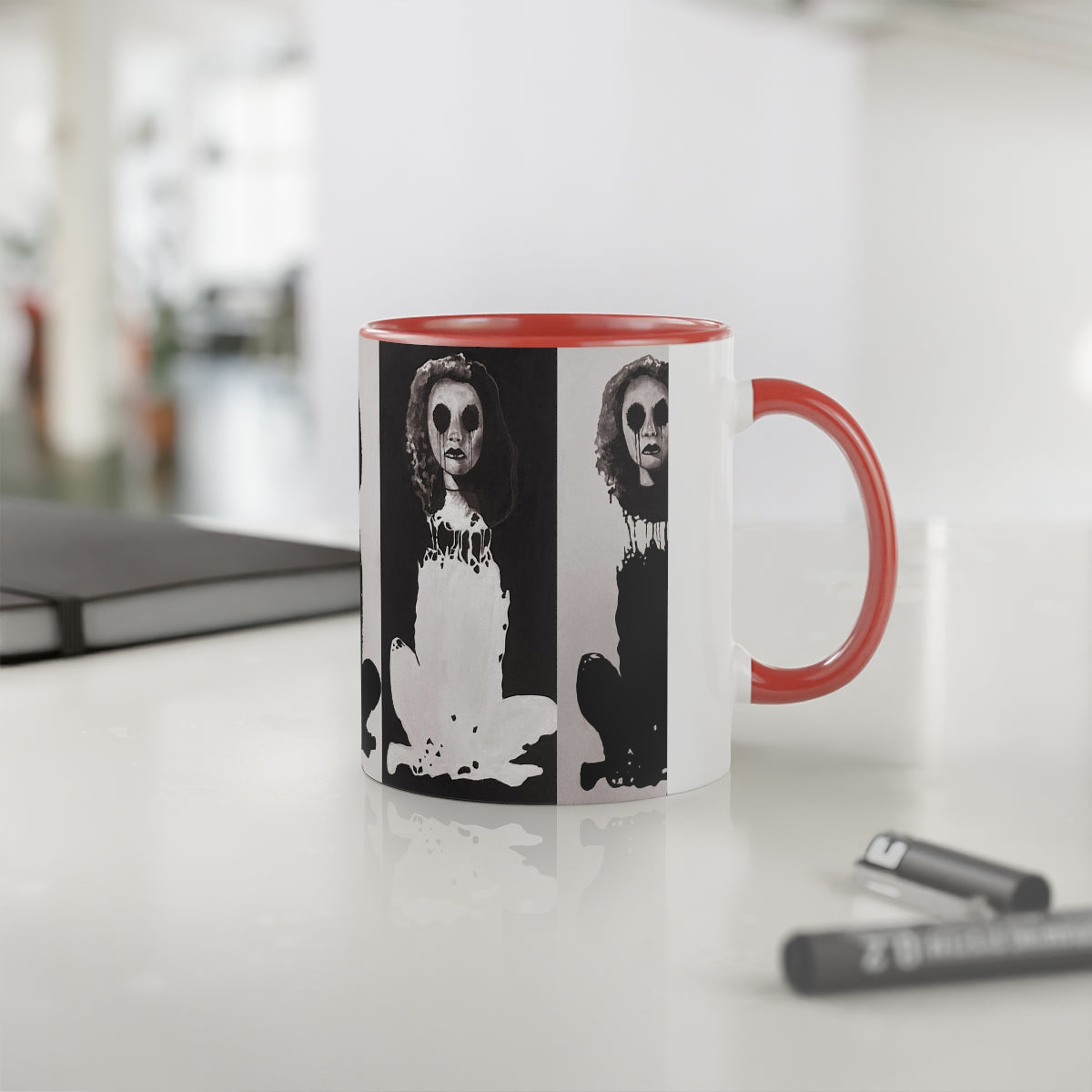 "Melancholy Felines" Painting by Kelly Kresconko Coffee Mug 11oz