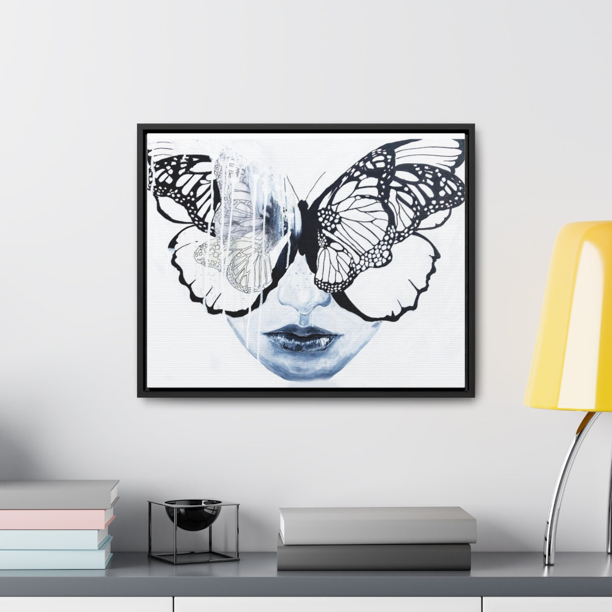 "Butterfly Eyes" Painting by Kelly Kresconko PRINT on Gallery Canvas Wraps, Horizontal Frame