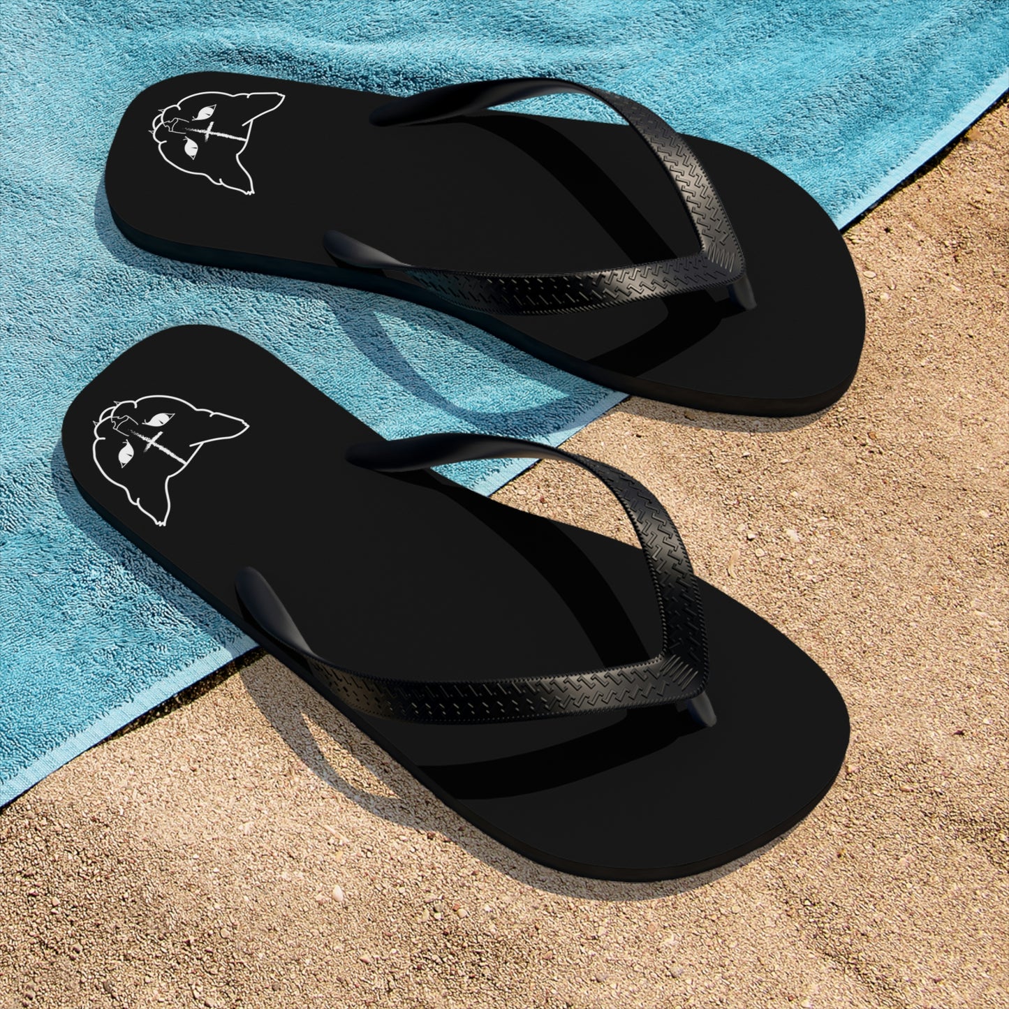 Hell Cat Unisex Flip-Flops