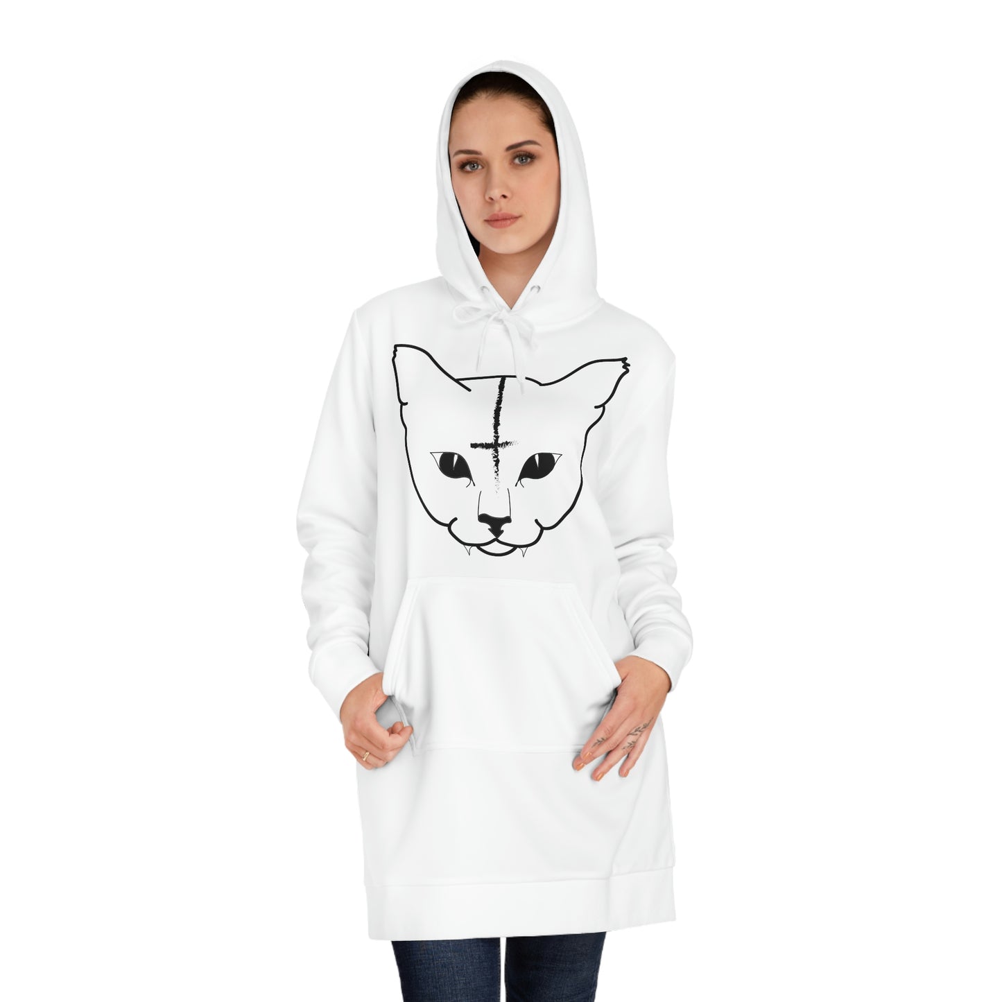 Super Soft Hell Cat Hoodie Dress