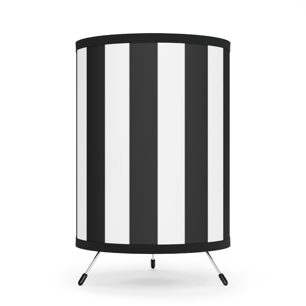 Stripey Tripod Lamp with High-Res Printed Shade, US\CA plug