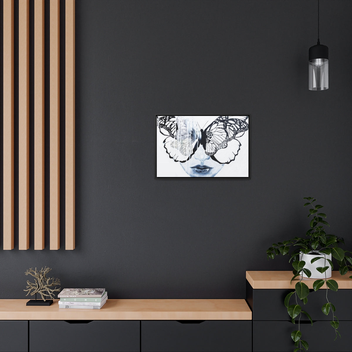 "Butterfly Eyes" Painting by Kelly Kresconko PRINT on Gallery Canvas Wraps, Horizontal Frame