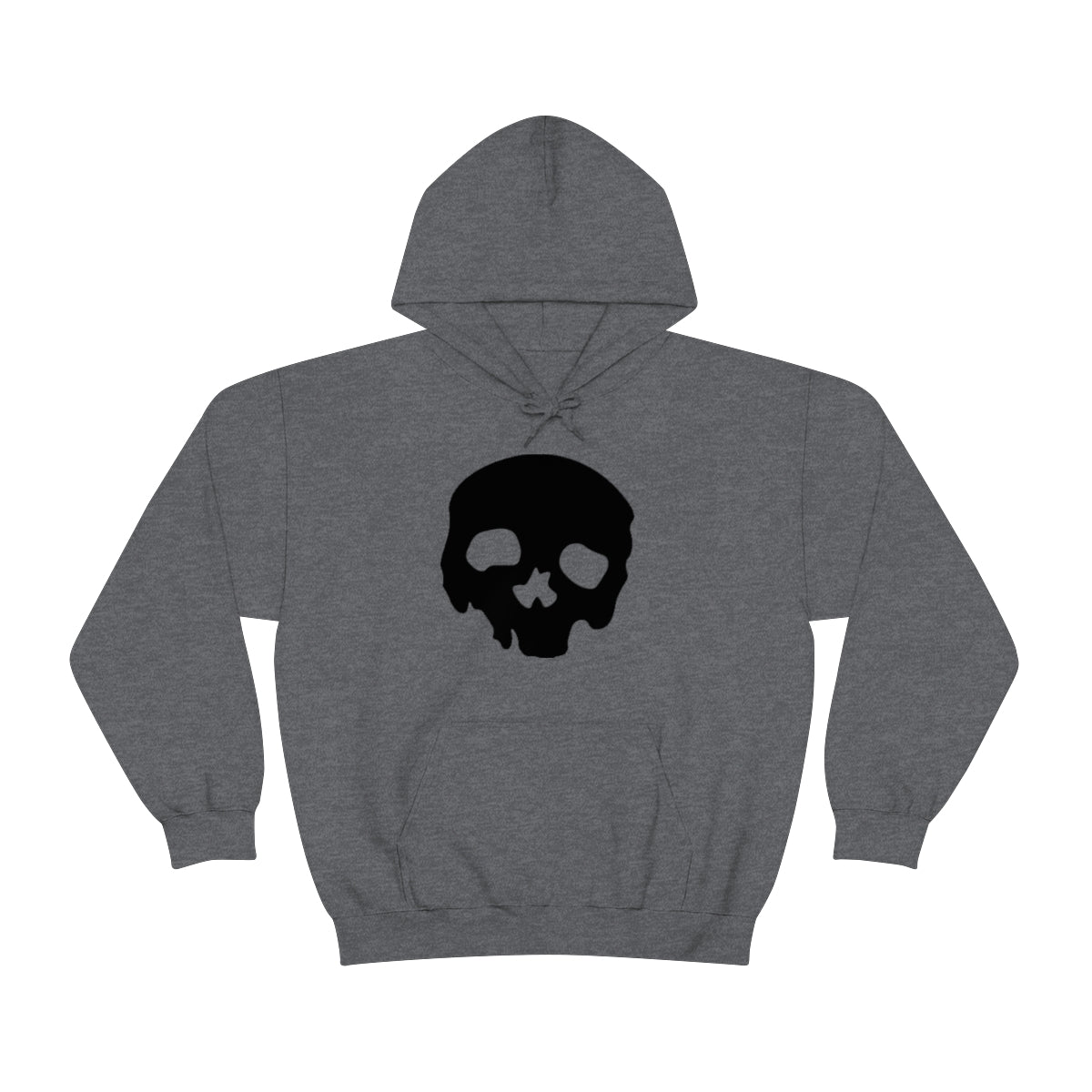 LUXE GOTH BASICS Black Skull Hoodie (Unisex)