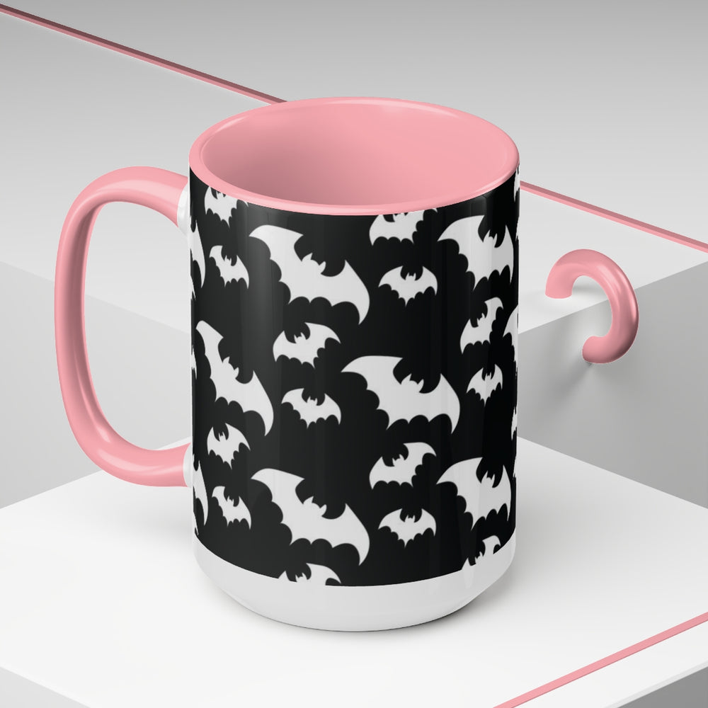 Batty Two-Tone Coffee Mugs, 15oz