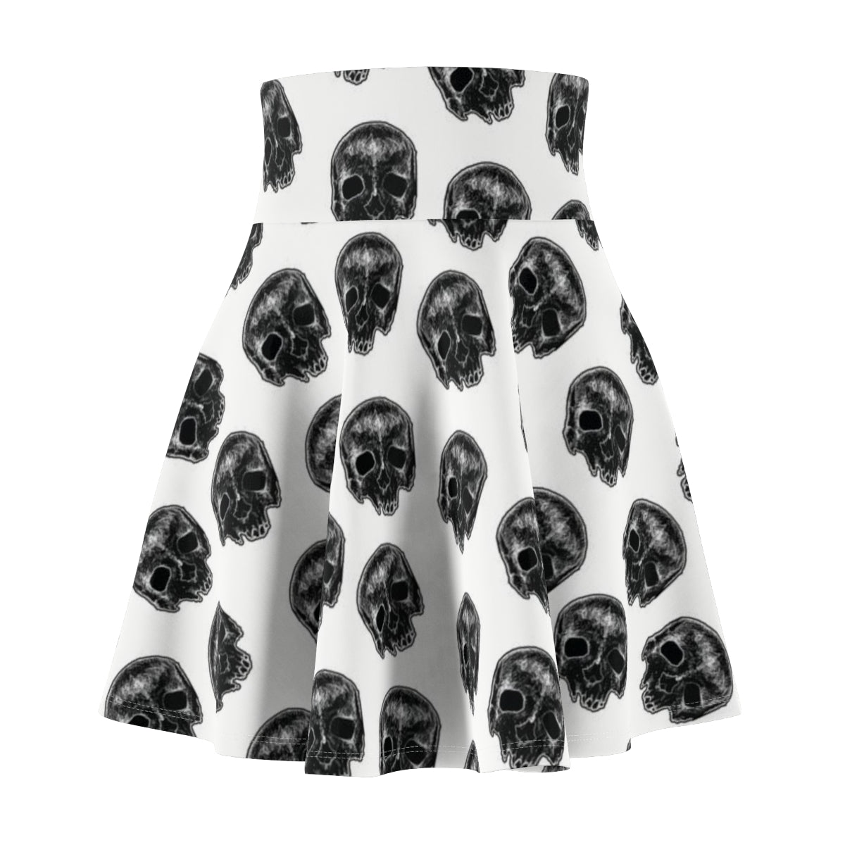Women's Skater Skirt Kelly Kresconko Black Skull