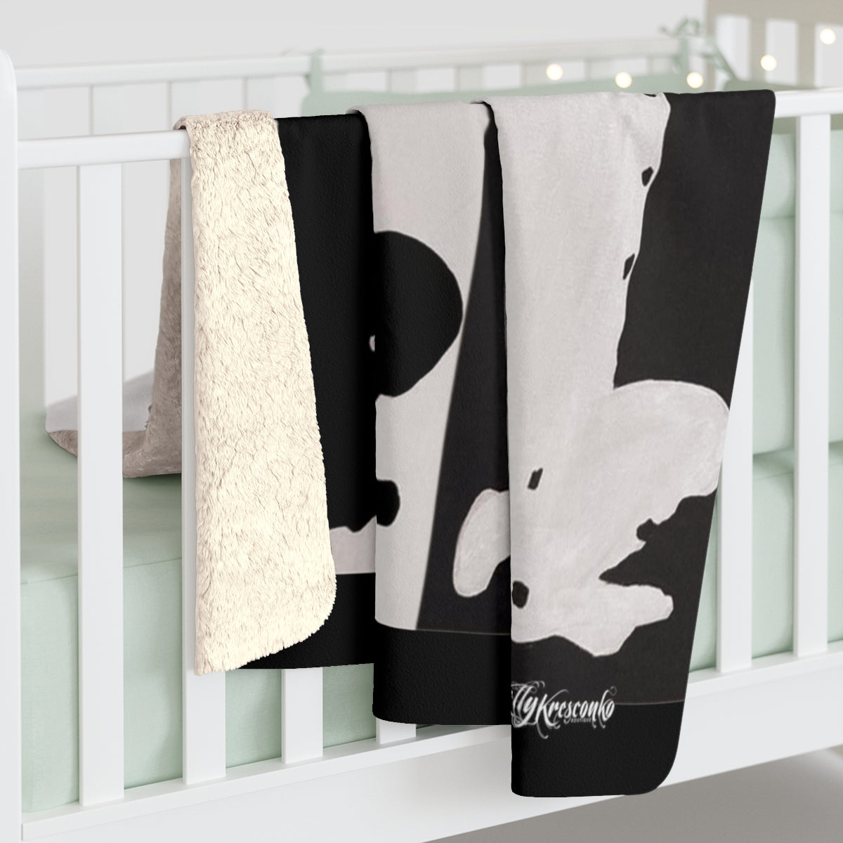 "Melancholy Felines" By Kelly Kresconko Sherpa Fleece Blanket