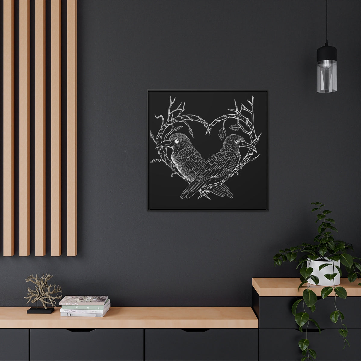 Odin's Ravens Gallery Canvas Wraps, Square Frame