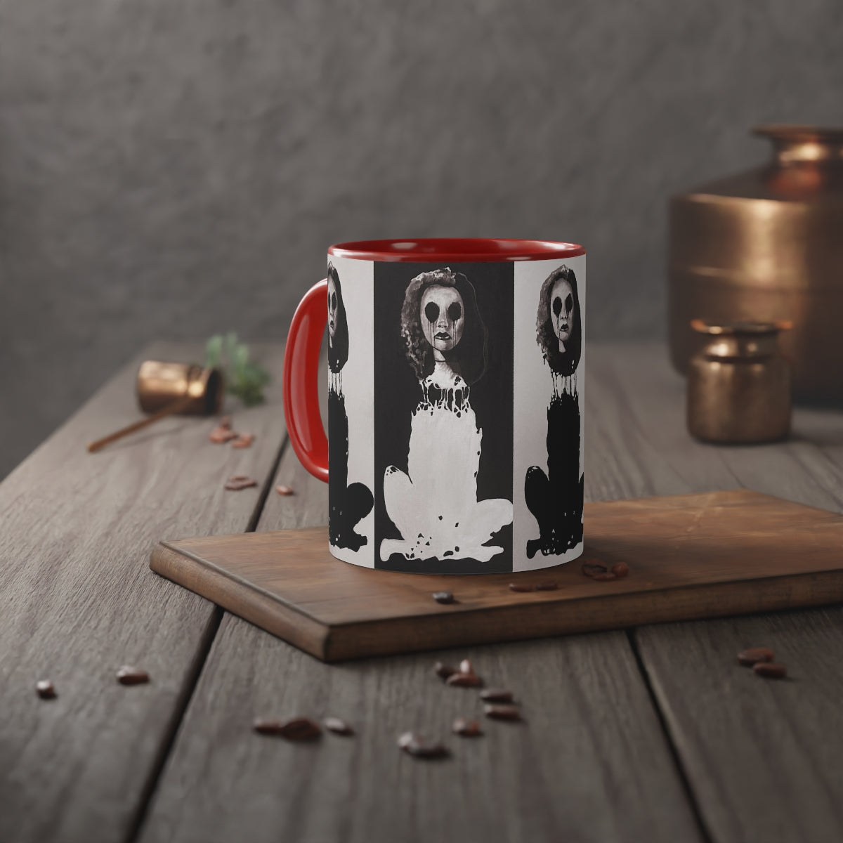 "Melancholy Felines" Painting by Kelly Kresconko Coffee Mug 11oz