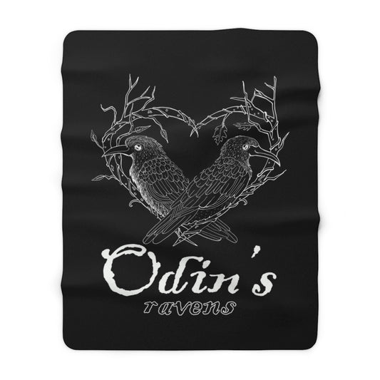 Odin's Ravens Sherpa Fleece Blanket