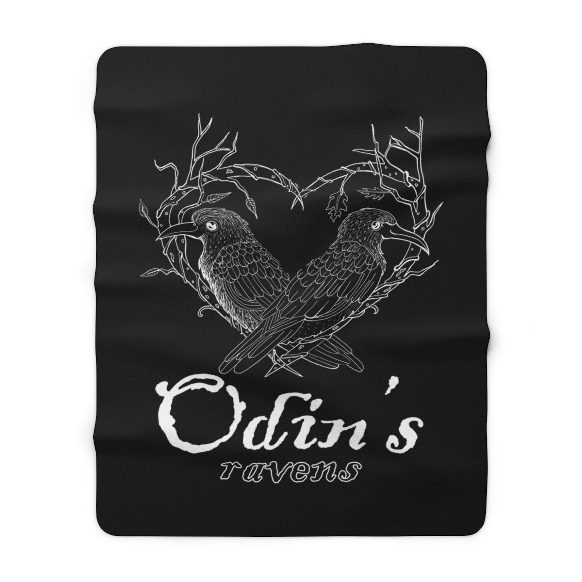 Odin's Ravens Sherpa Fleece Blanket