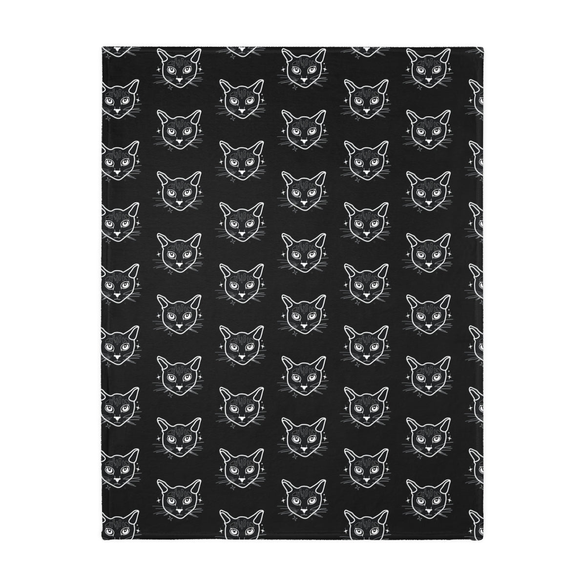 Velveteen "Good Kitty" Blanket (Two-sided print)