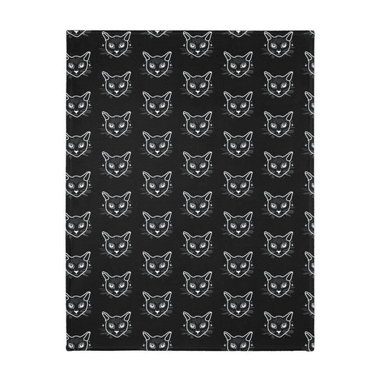 Velveteen "Good Kitty" Blanket (Two-sided print)