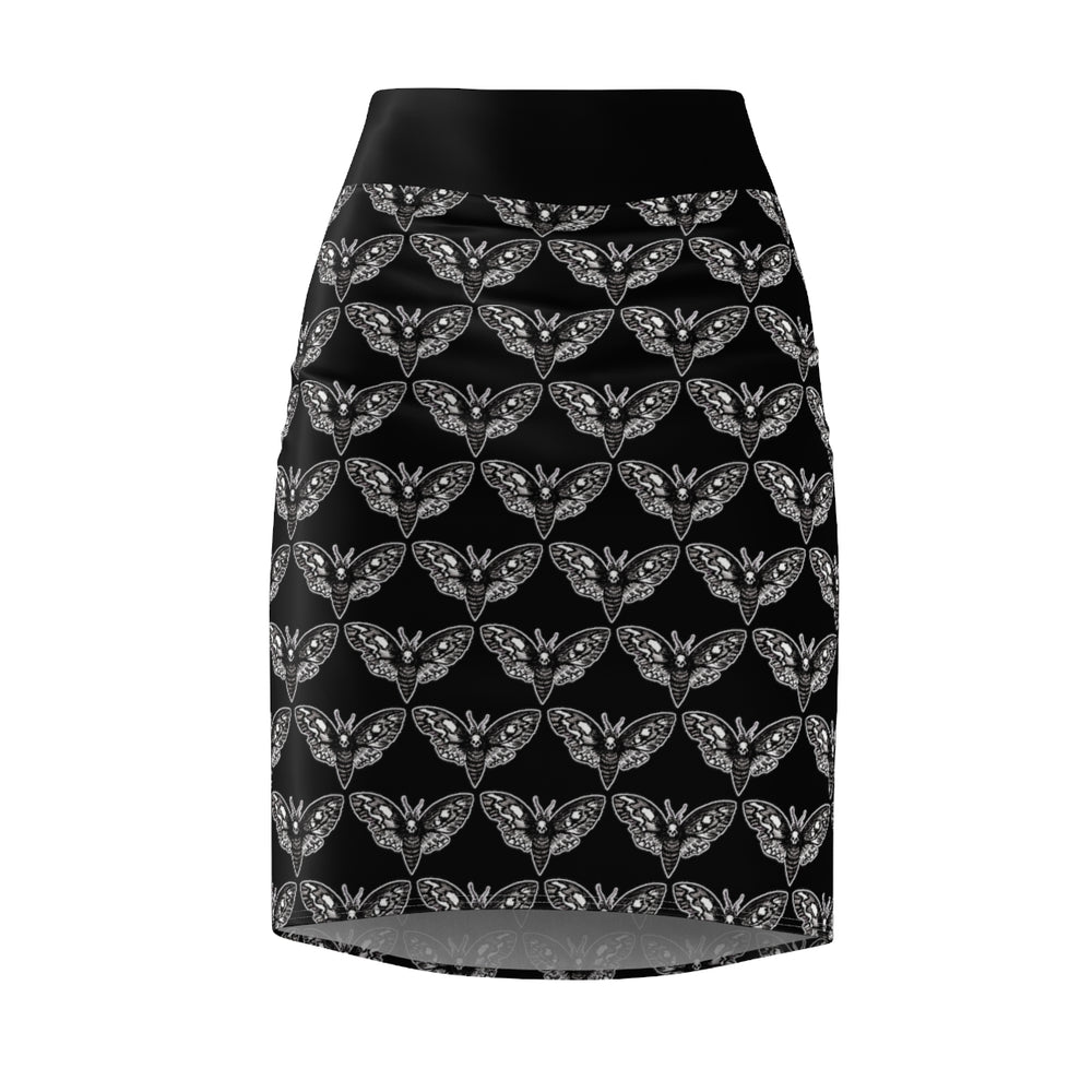 *DeathMoth* By Kelly Kresconko Pencil Skirt